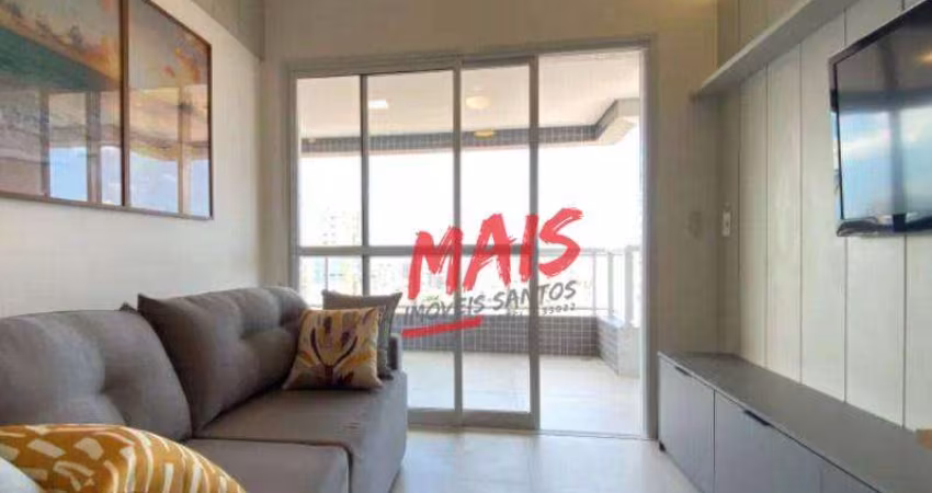 NOVO! mobiliado, com lazer, 1 quarto para alugar, 61 m² - Boqueirão - Santos/SP