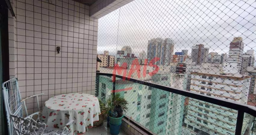 Apartamento com 2 dormitórios para alugar, 95 m²  - Pompéia - Santos/SP