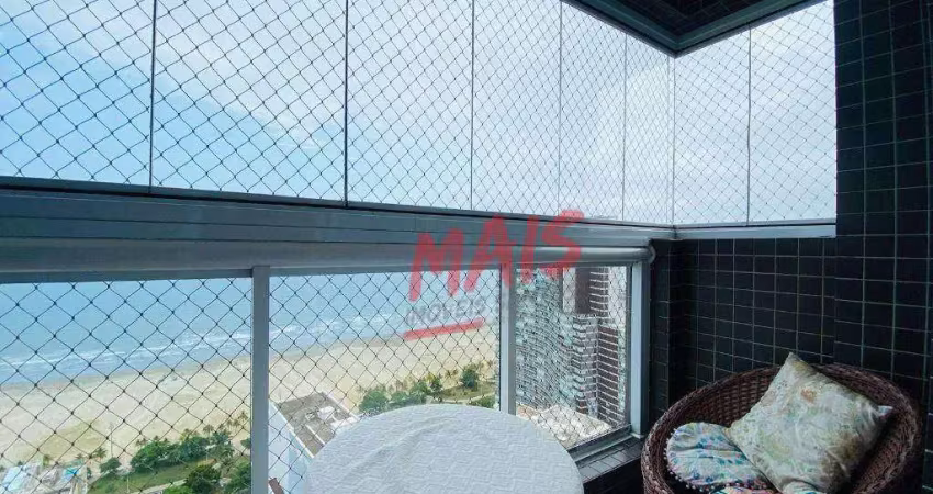 Apartamento triplex com 2 dormitórios à venda, 154 m² - santos/sp