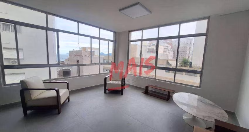 Apartamento com 2 dormitórios à venda, 107 m²  - Boqueirão - Santos/SP
