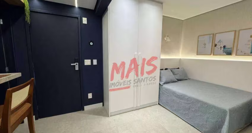 Kitnet com 1 dormitório à venda, 28 m² - josé menino - santos/sp