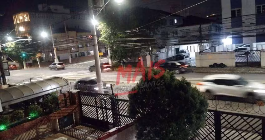 Apartamento com 2 dormitórios à venda, 82 m² - encruzilhada - santos/sp