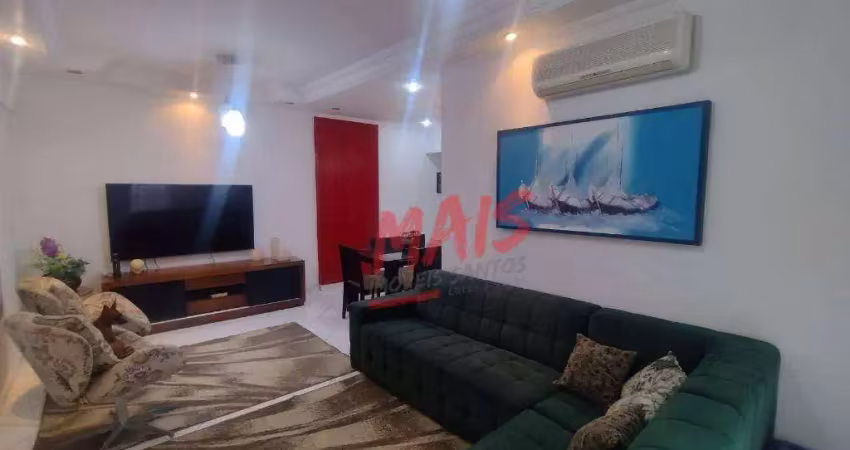 Apartamento com 2 dormitórios à venda, 97 m²  - itararé - são vicente/sp