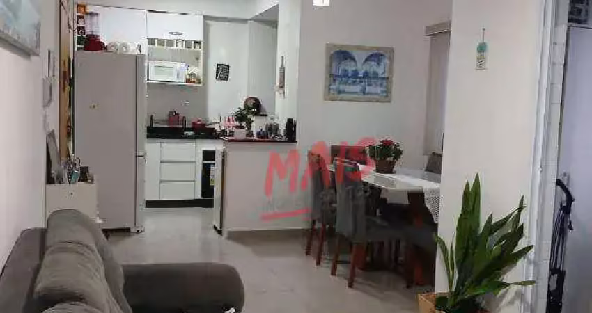 Apartamento com 2 dormitórios à venda, 68 m² - campo grande - santos/sp