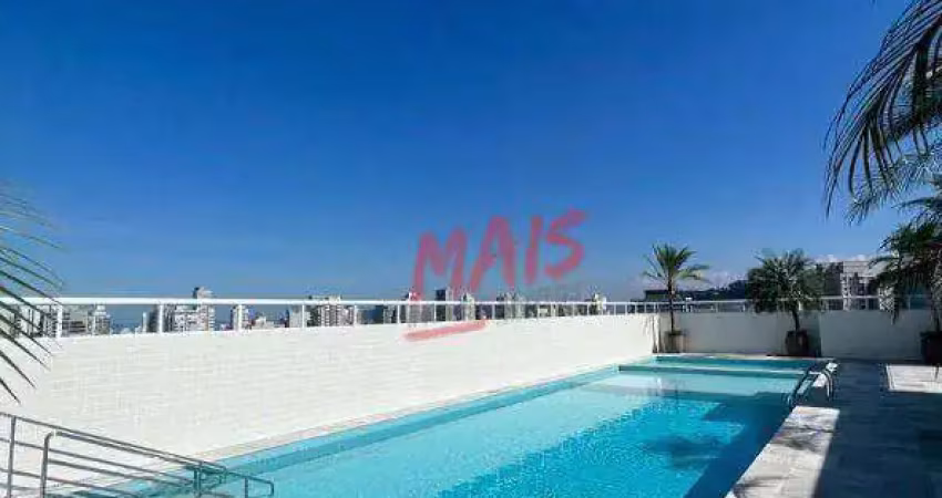 Apartamento com 3 dormitórios à venda, 81 m²  -boqueirão - santos/sp