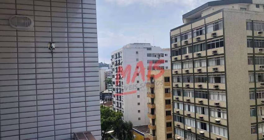 Apartamento próximo a praia do Gonzaga, 1 dormitório, 47 m² - Venda ou Locação - Santos/SP