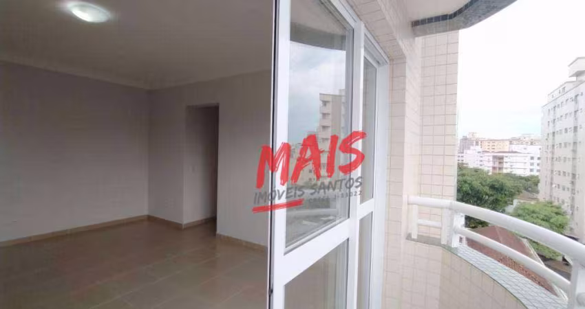 Apartamento com 2 dormitórios para alugar, 94 m² - Embaré - Santos/SP