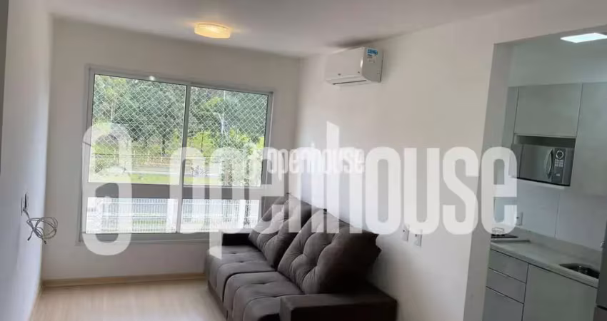 Apartamento com 56m² 2 dormitórios 1 suíte 3 ar-condicionado cozinha com churras