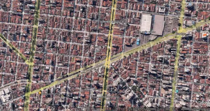 Terreno à venda com 669 m², em avenida de boa circulação - gonzaga, santos/sp