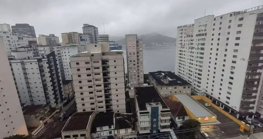 Apartamento são vicente 3 dormitórios + dependência 1 vaga vista mar
