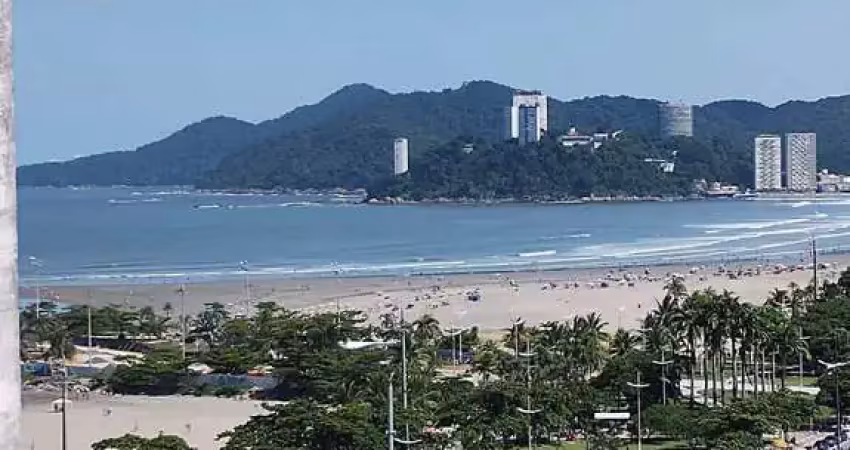 Apartamento à venda de 2 dormitórios (1 suíte), porteira fechada e com vista para o mar - josé menino, santos/sp