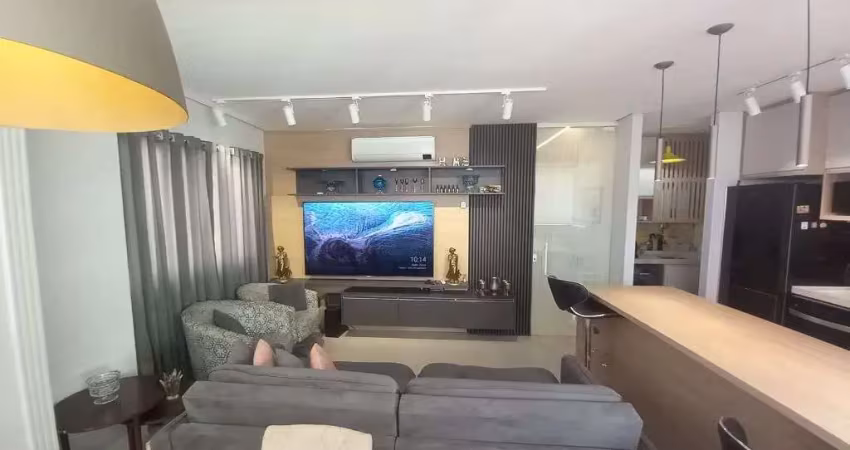 Apartamento no gonzaga, 2 quartos (1 suíte), próximo da praia, vista mar, lazer, 1 vaga