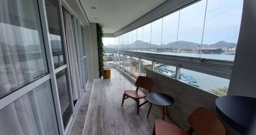 Apartamento vista mar com 4 dormitórios à venda, 190 m² na ponta da praia em santos/sp