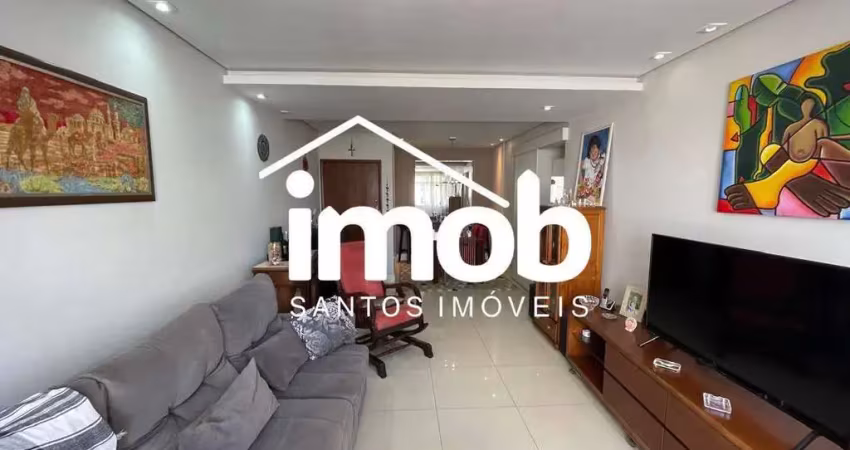 Apartamento no coração do gonzaga, 3 quartos (1 suíte), andar alto, frente, ! vaga demarcada