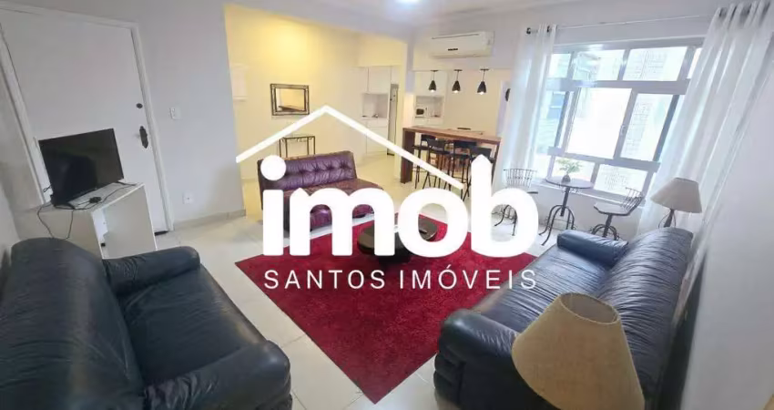 Apartamento de 2 dormitórios para alugar, mobiliado - gonzaga, santos/sp