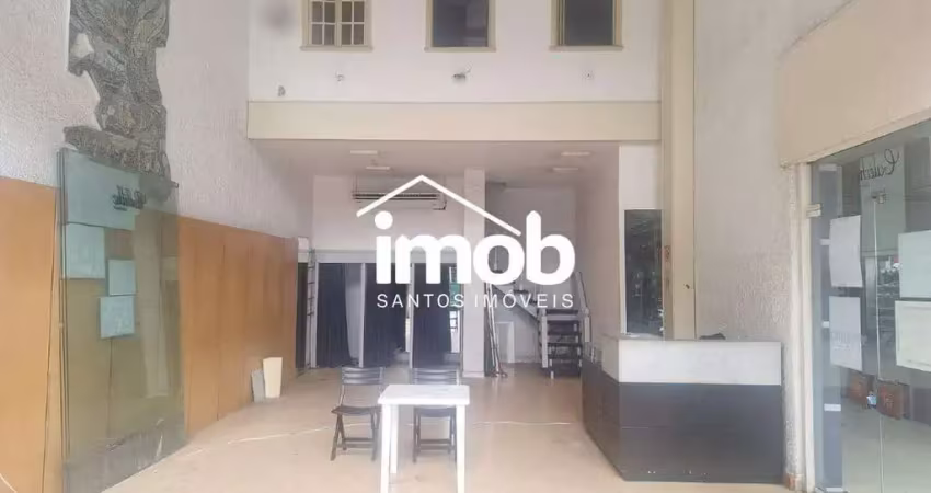 Loja térrea com mezanino para alugar, 132 m² - gonzaga, santos/sp