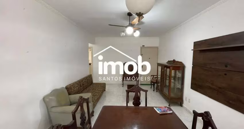 Apartamento no coração do gonzaga, 2 dormitórios, 1 vaga, andar alto