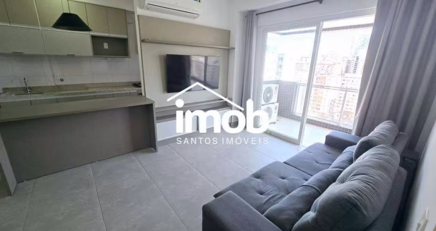 Locação - Apartamento 2 dormitórios - 1 vaga demarcada - Edifício Brauna Residencial - Gonzaga - Santos