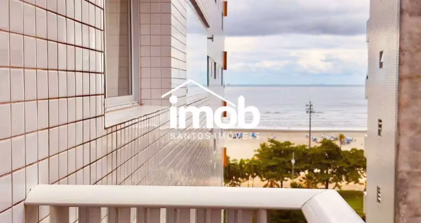 Apartamento de 3 dormitórios para alugar, prédio frente mar, 82 m² - josé menino, santos/sp