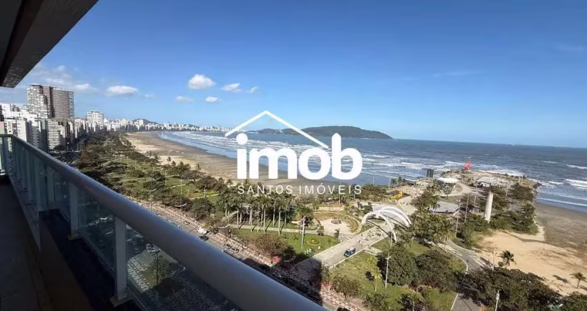Apartamento alto padrão de 3 suítes, próximo a praia, vista mar e lazer completo - josé menino, santos/sp