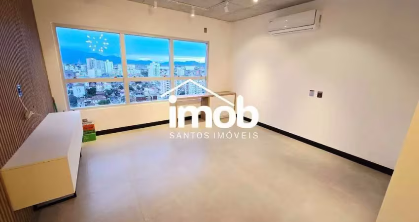 Venda - apartamento 1 dormitório - vista livre com lazer - embaré - santos