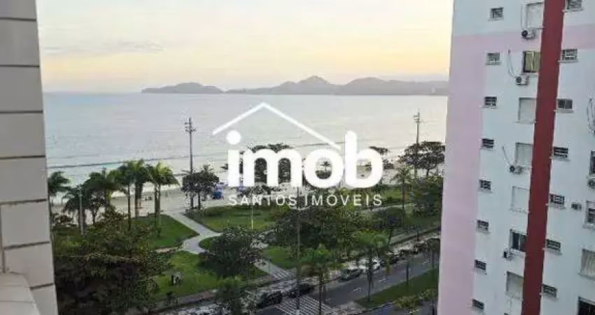Venda - apartamento 1 dormitório com vista mar - embaré - santos