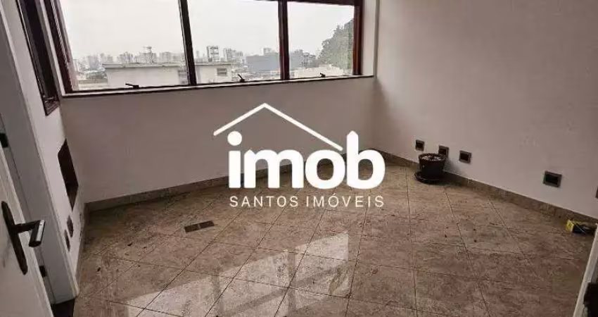 Conjunto comercial no centro de santos, 2 salas, 2 banheiros, 1 vaga, 53 m²