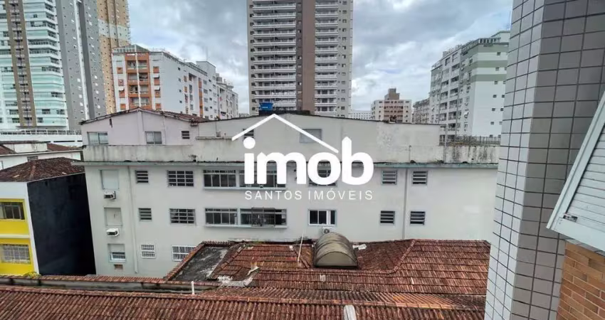 Apartamento no gonzaga, 3 quartos (1 suíte), de frente, 1 vaga, próximo da praia