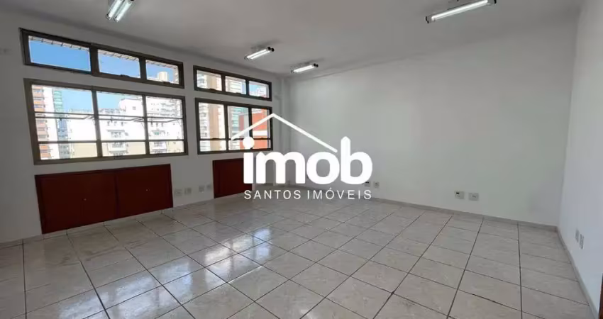 Alugar sala comercial em andar alto, 91 m², no bairro boqueirão em santos