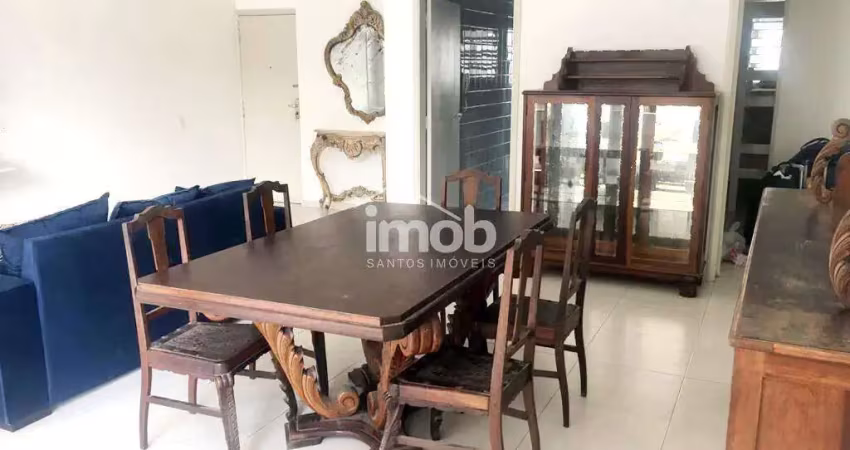 Apartamento amplo pé na areia, 3 dormitórios, vista para o mar no josé menino – santos/sp