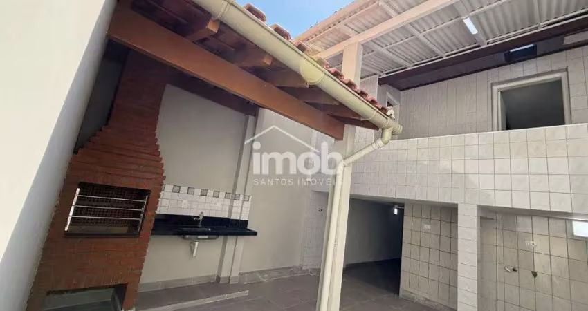 Venda sobrado com churrasqueira no bairro campo grande - santos/sp