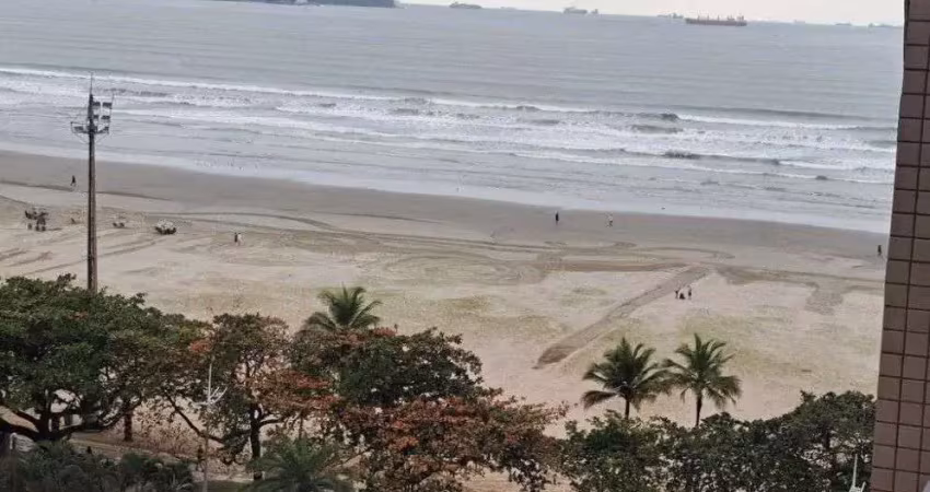 Apartamento vista mar com 2 dormitórios, à venda no gonzaga em santos/sp