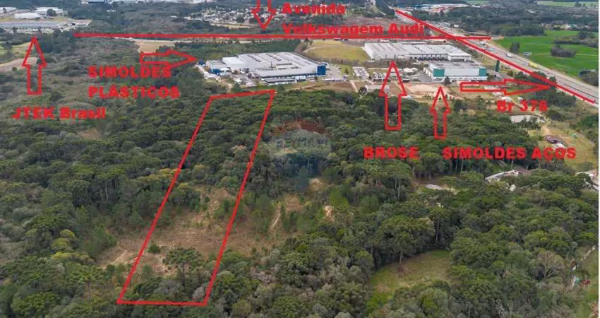 Área em são josé dos pinhais com 21600m2 ao lado da simoldes plásticos