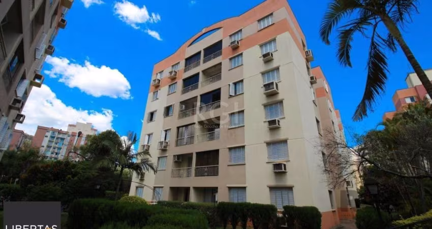 Apartamento de dois quartos e uma vaga de garagem em condomínio com infraestrutu
