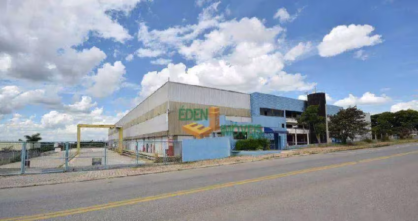 Galpão industrial com 24 mil metros quadrados, pé direito de 12m, ponte rolante, para locação na avenida hollingsworth, iporanga, sorocaba/sp