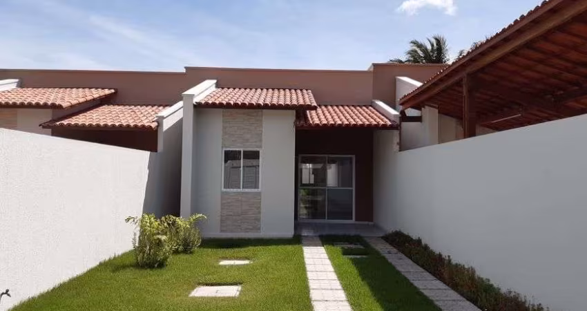 Casa plana com área de 75,53m2 e 3 quartos, 3 vagas no Eusébio-CE