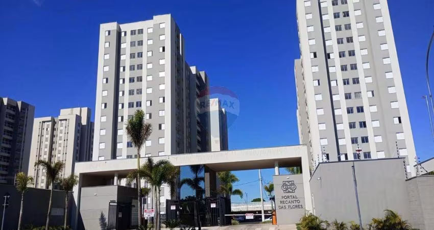 APARTAMENTO PARA LOCAÇÃO COM 02 DORMITÓRIOS E SACADA NO CONDOMÍNIO PORTAL DAS FLORES - MOGI GUAÇU -SP