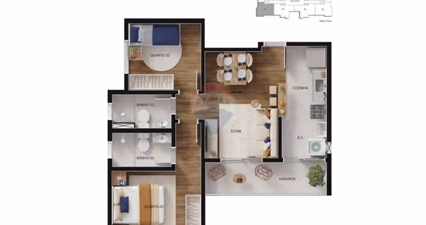 Apartamento com 2 quartos à venda na R. Antônio Pinto, 412, Jardim Murayama, Mogi Guaçu