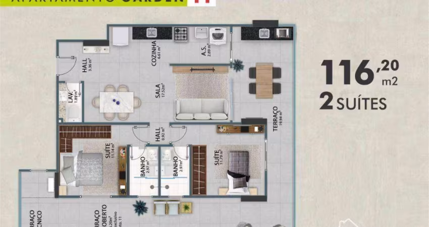 Apartamento  2 quartos à venda na Vila Guilhermina Praia Grande/SP