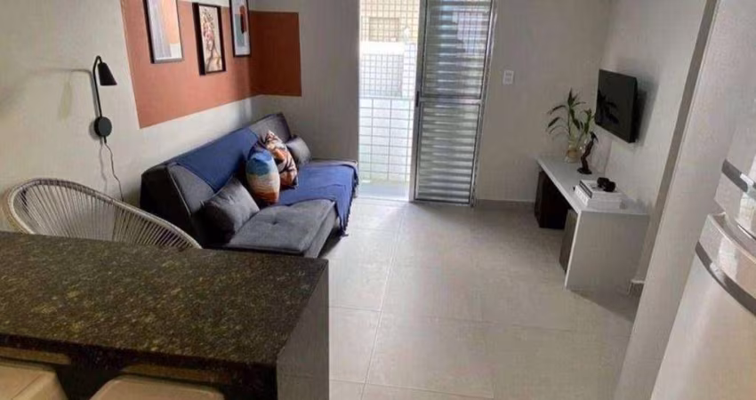 Apartamento semi mobiliado em Praia Grande 1 quarto