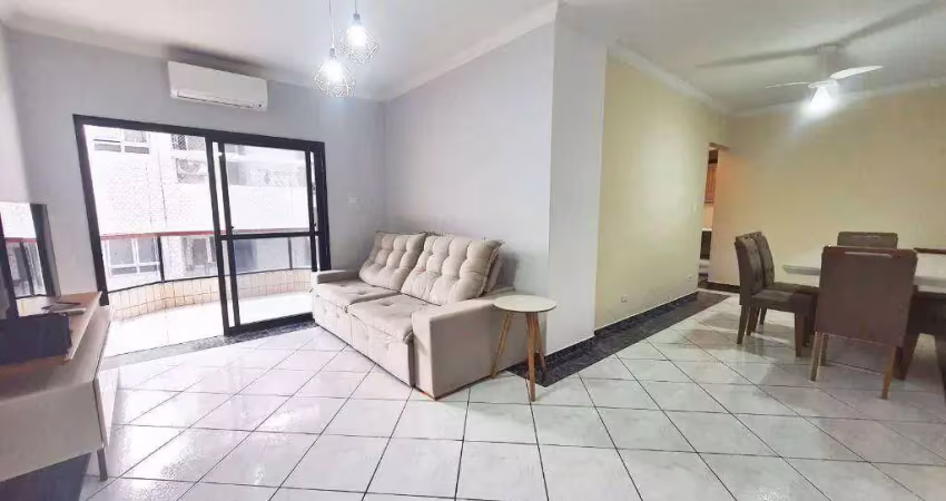 Apartamento vista mar com 3 quartos na guilhermina em praia grande/sp