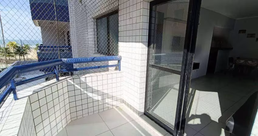 Apartamento vista mar com 2 quartos na vila guilhermina em praia grande/sp