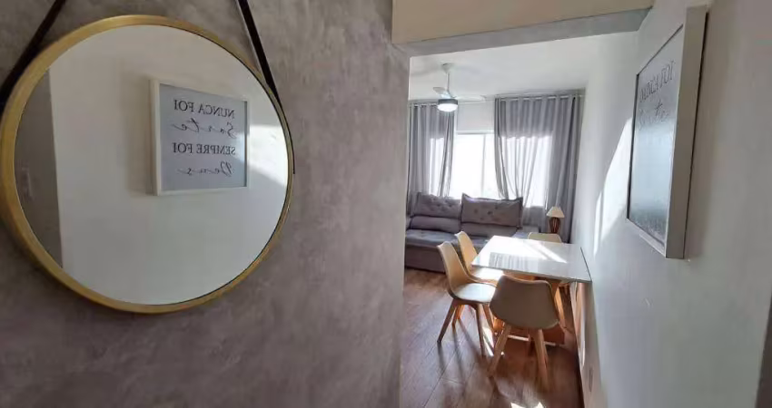 Apartamento com frente mar com 1 quarto na vila guilhermina em praia grande/sp