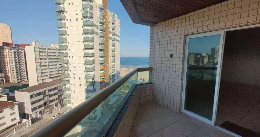 Apartamento vista mar com 2 quartos na vila guilhermina - praia grande/sp