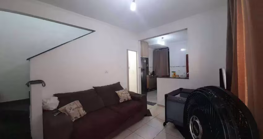 Sobrado em condomínio com 2 quartos na mirim em praia grande/sp