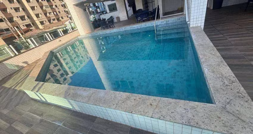 Apartamento mobiliado com 2 quartos na vila guilhermina em praia grande/sp