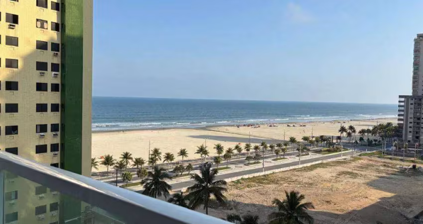 Apartamento vista mar com 2 quartos na vila guilhermina em praia grande/sp