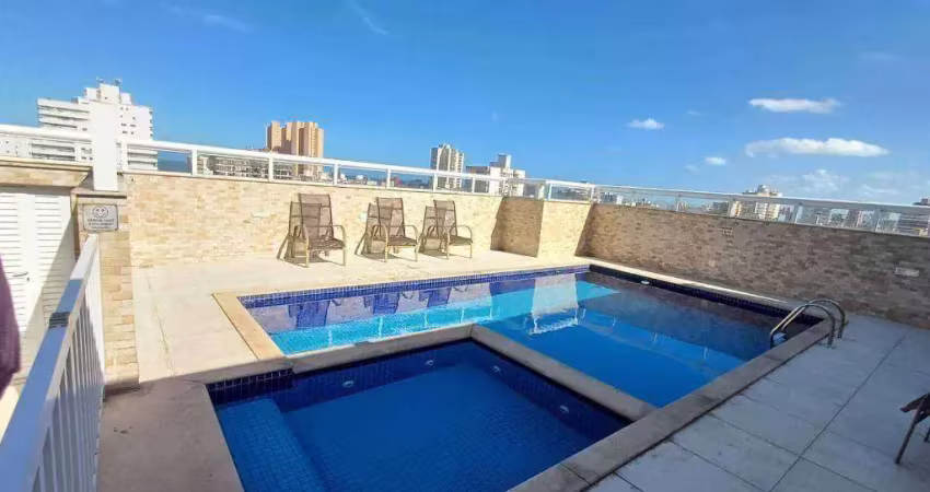 Apartamento garden com 2 quartos na vila guilhermina em praia grande/sp
