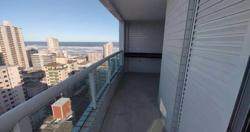 Apartamento vista mar com 3 quartos na tupi em praia grande/sp