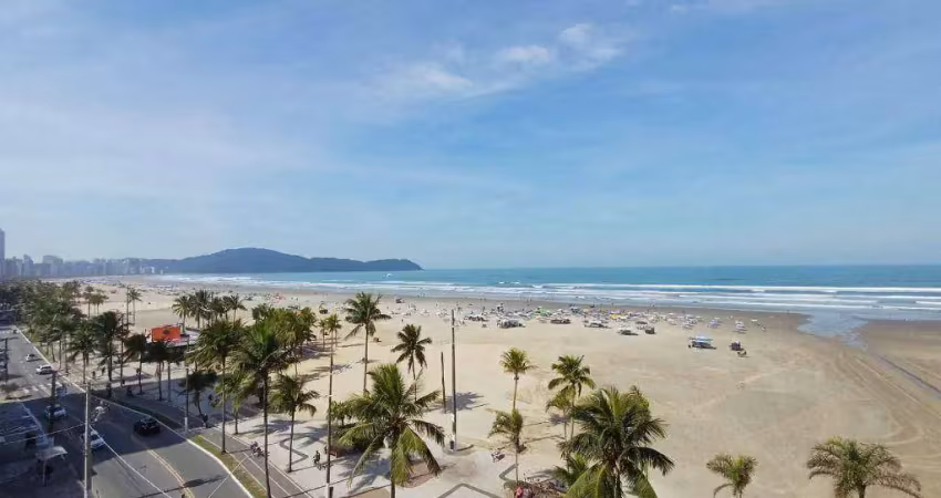 Kitnet mobiliada com vista mar à venda – andar alto com sacada na praia grande